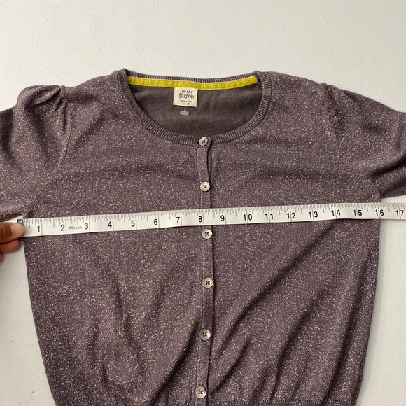Mini Boden Girl’s Gray Metallic Long Sleeve Cardigan Size 11/12 - Picture 7 of 8